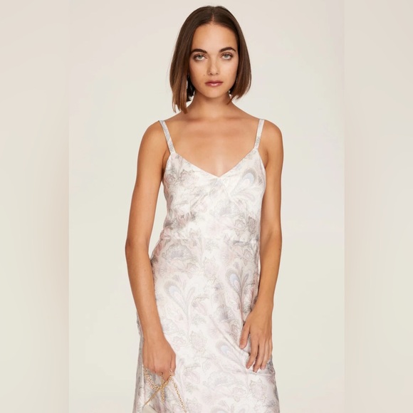 NWOT Polo Ralph Lauren Addison Silk Patterned Maxi Dress Sz 8 - Picture 2 of 6